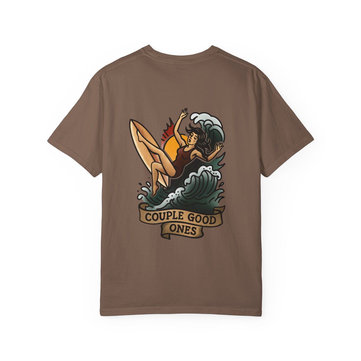 Surf Vibes T-shirt with 'Couple Good Ones' Graphic