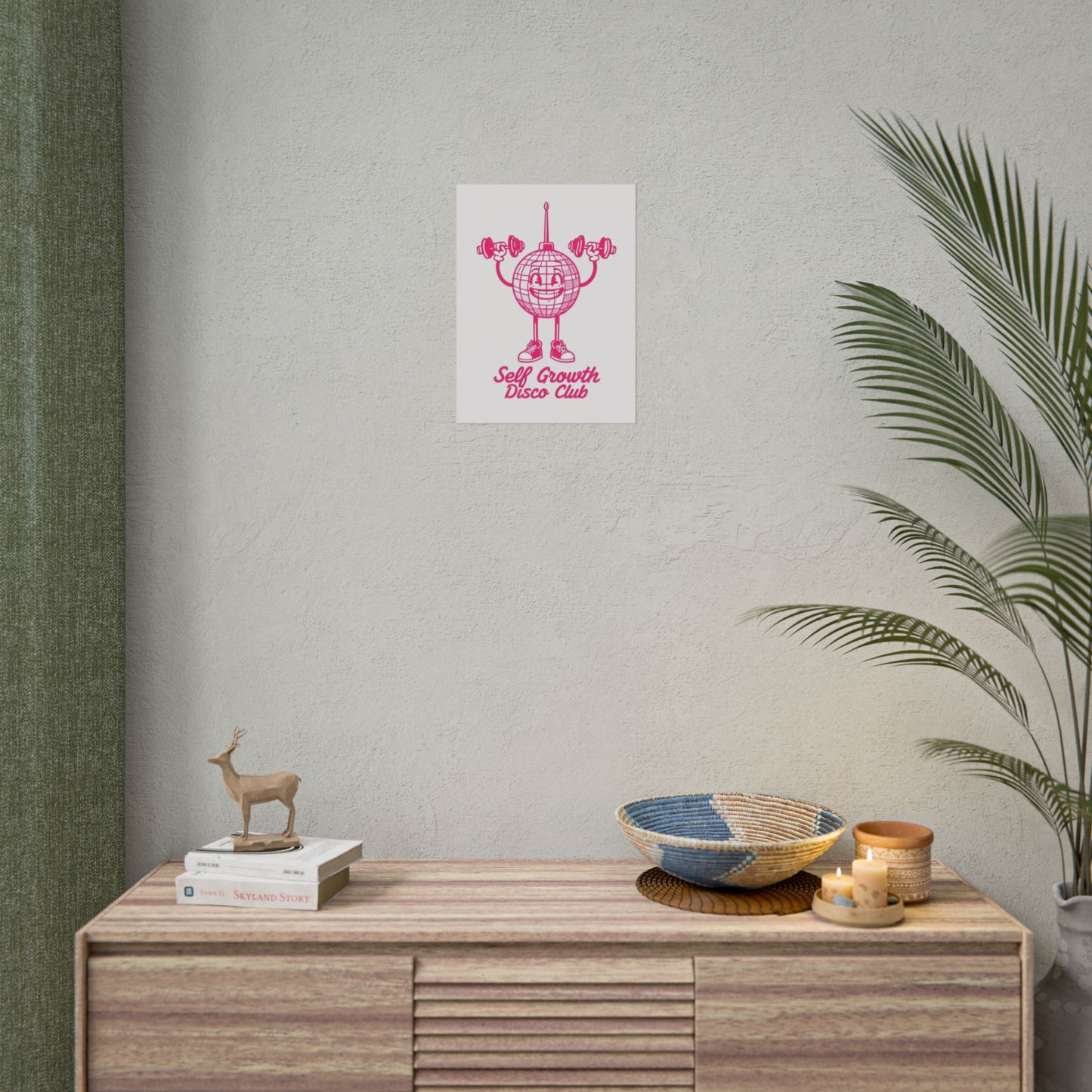 Poster Print - Self Growth Disco Club Pink Disco Ball Art Print