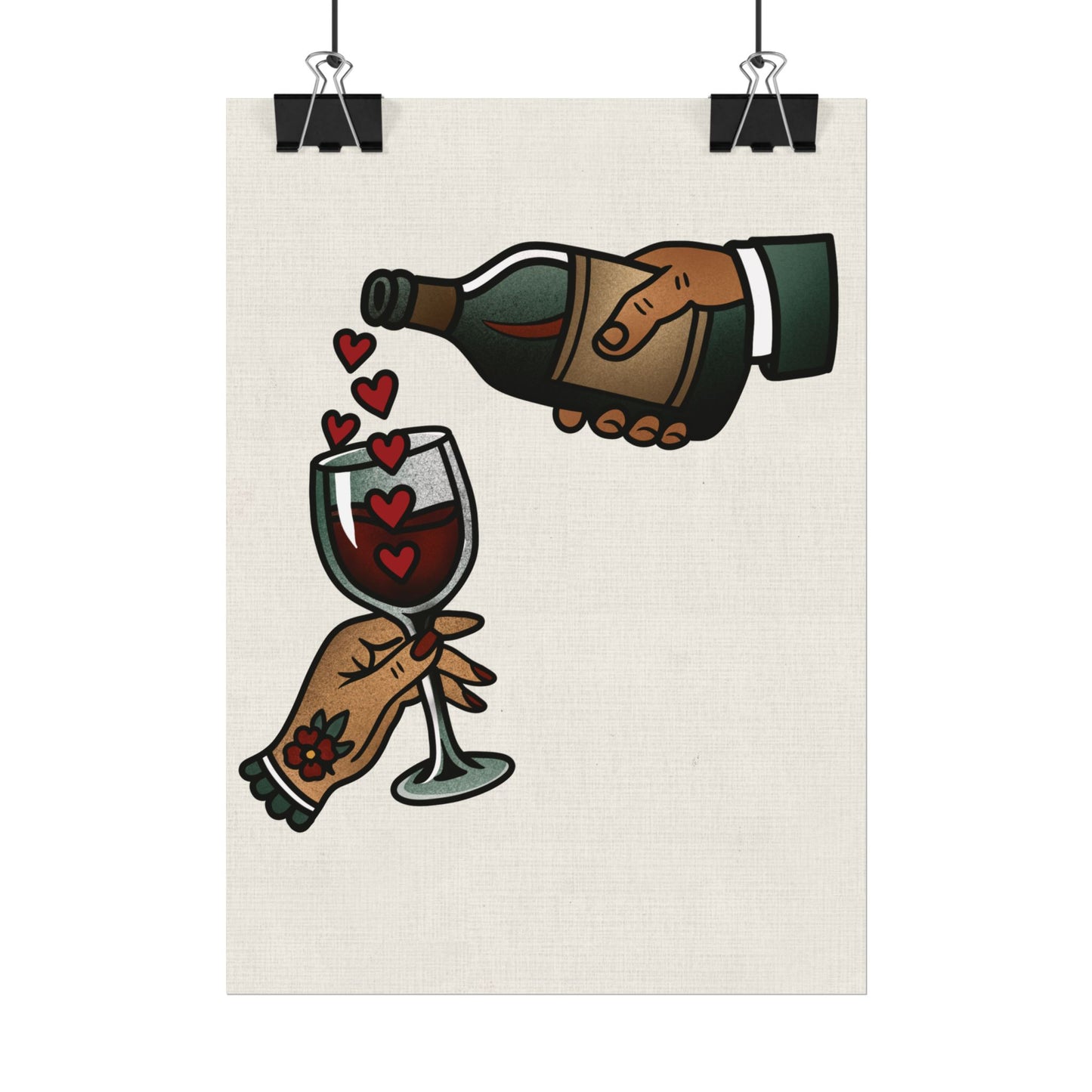 Art Print Poster - Hearts & Cheers
