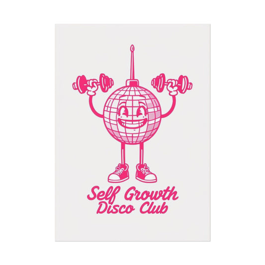 Poster Print - Self Growth Disco Club Pink Disco Ball Art Print