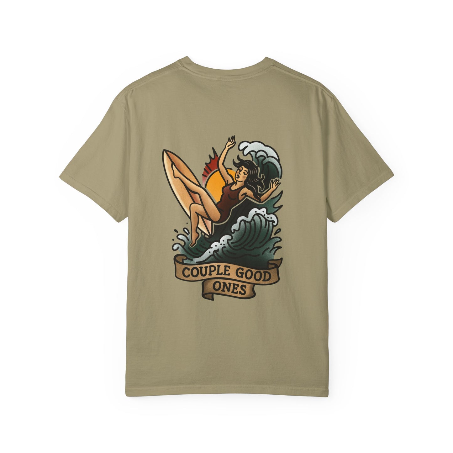 Surf Vibes T-shirt with 'Couple Good Ones' Graphic