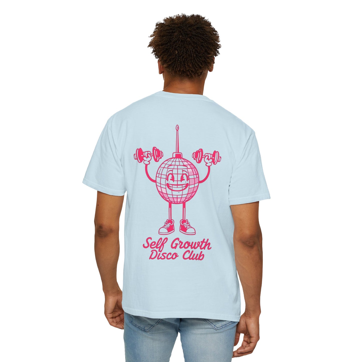 Self Growth Disco Club Unisex Garment-Dyed T-Shirt - Fun Fitness Vibe