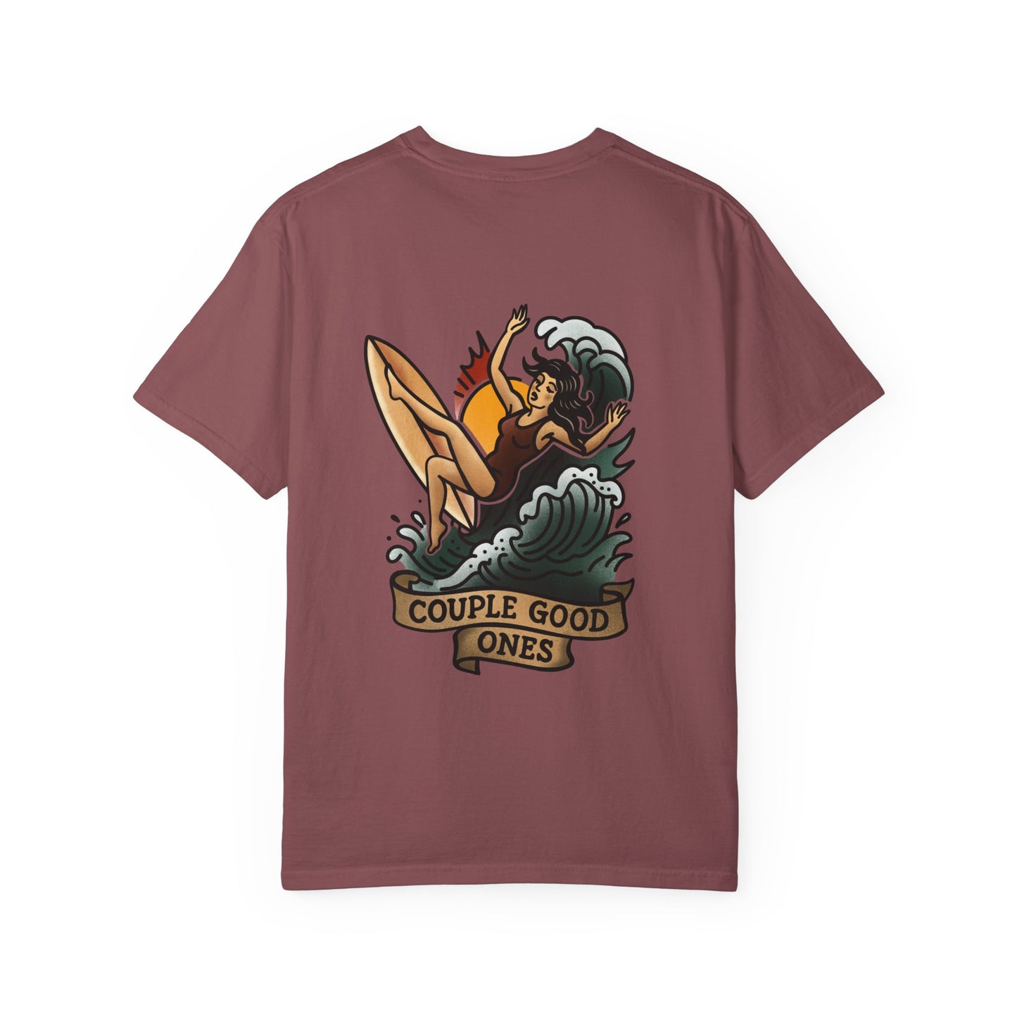 Surf Vibes T-shirt with 'Couple Good Ones' Graphic