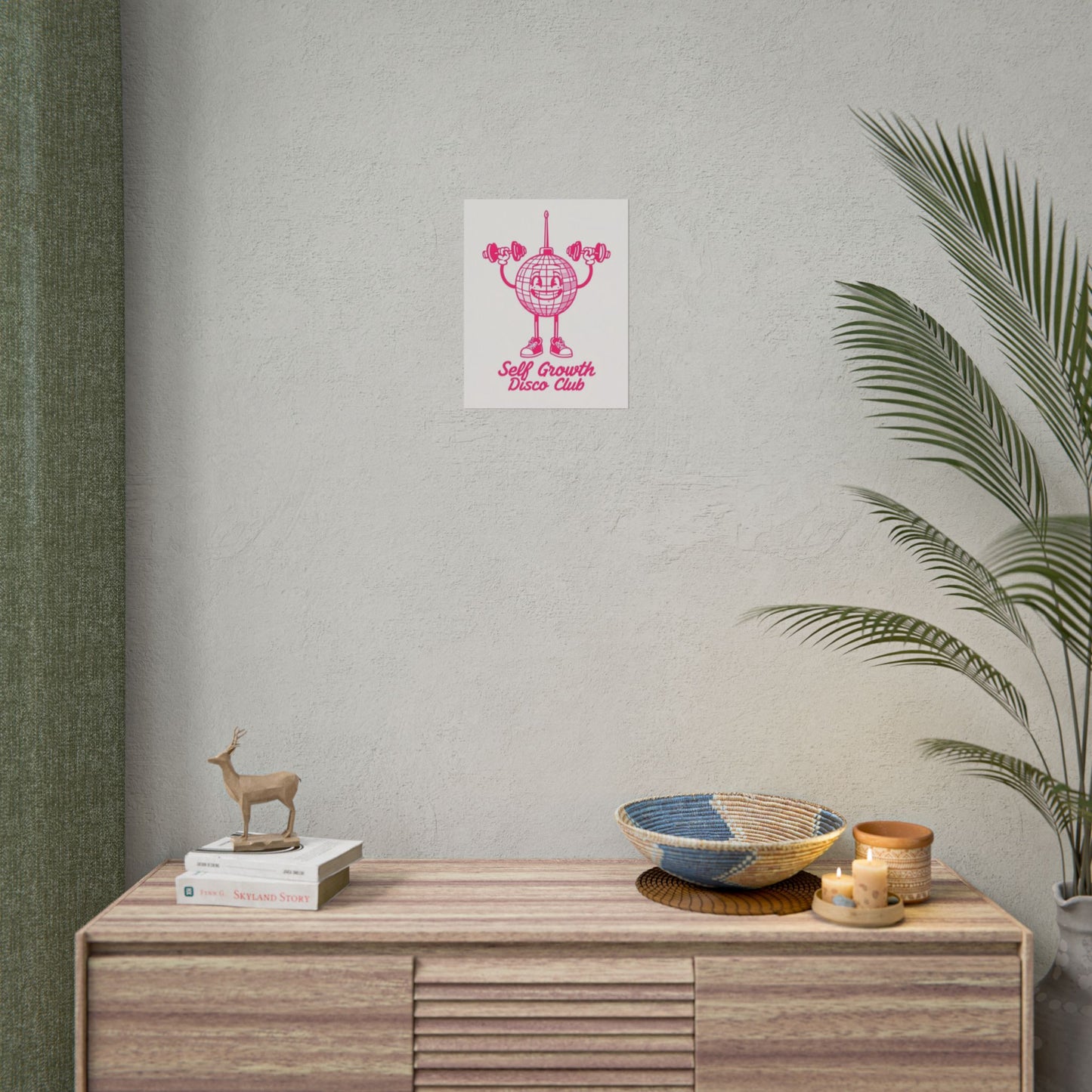 Poster Print - Self Growth Disco Club Pink Disco Ball Art Print