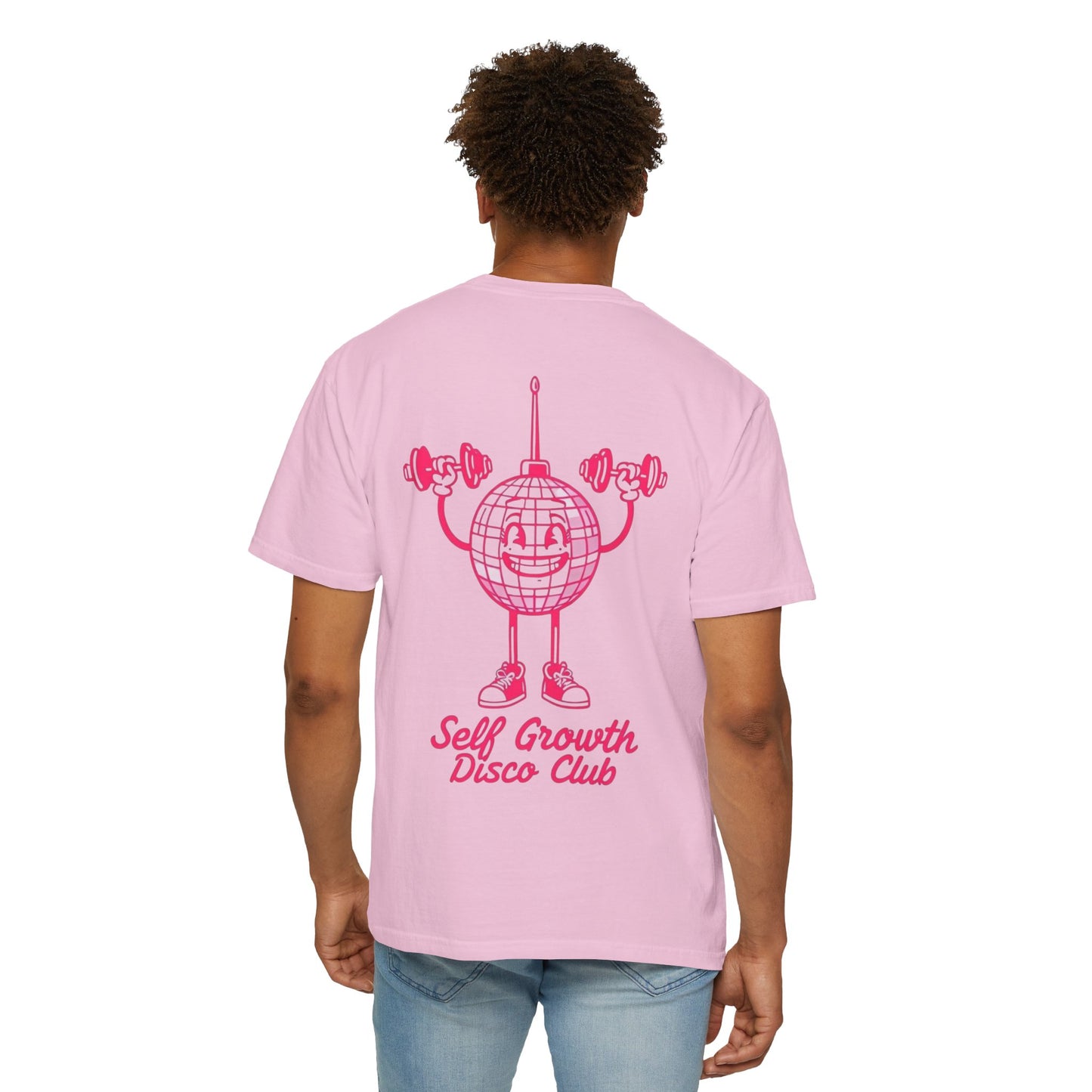 Self Growth Disco Club Unisex Garment-Dyed T-Shirt - Fun Fitness Vibe