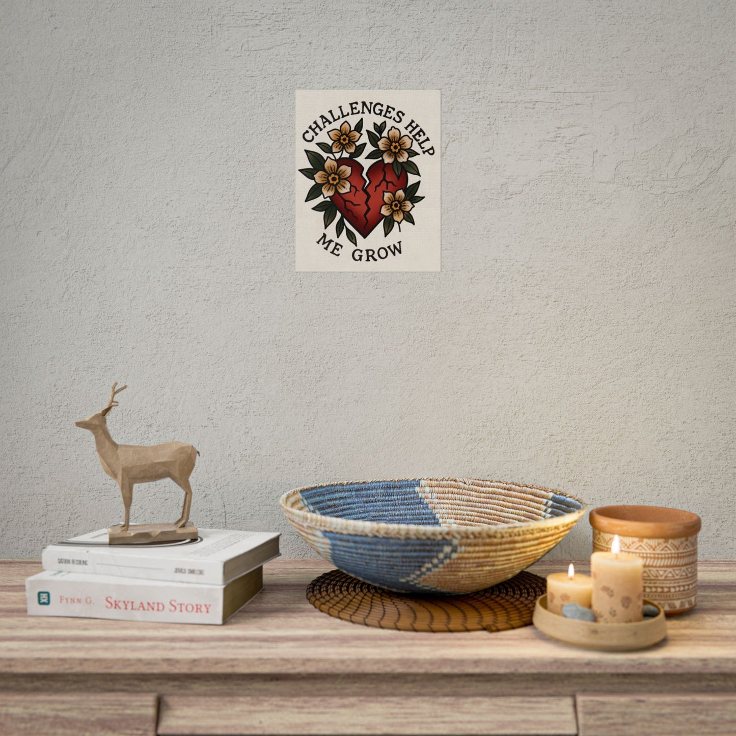 Art Print Challenges Help Me Grow Rolled Poster