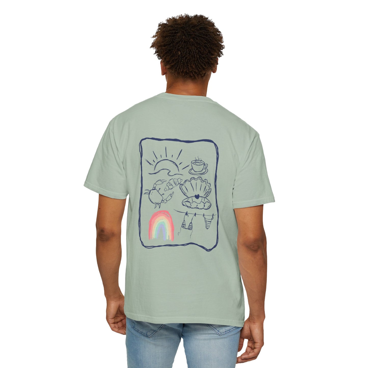 Rainbow Beach T-shirt Sketch Design