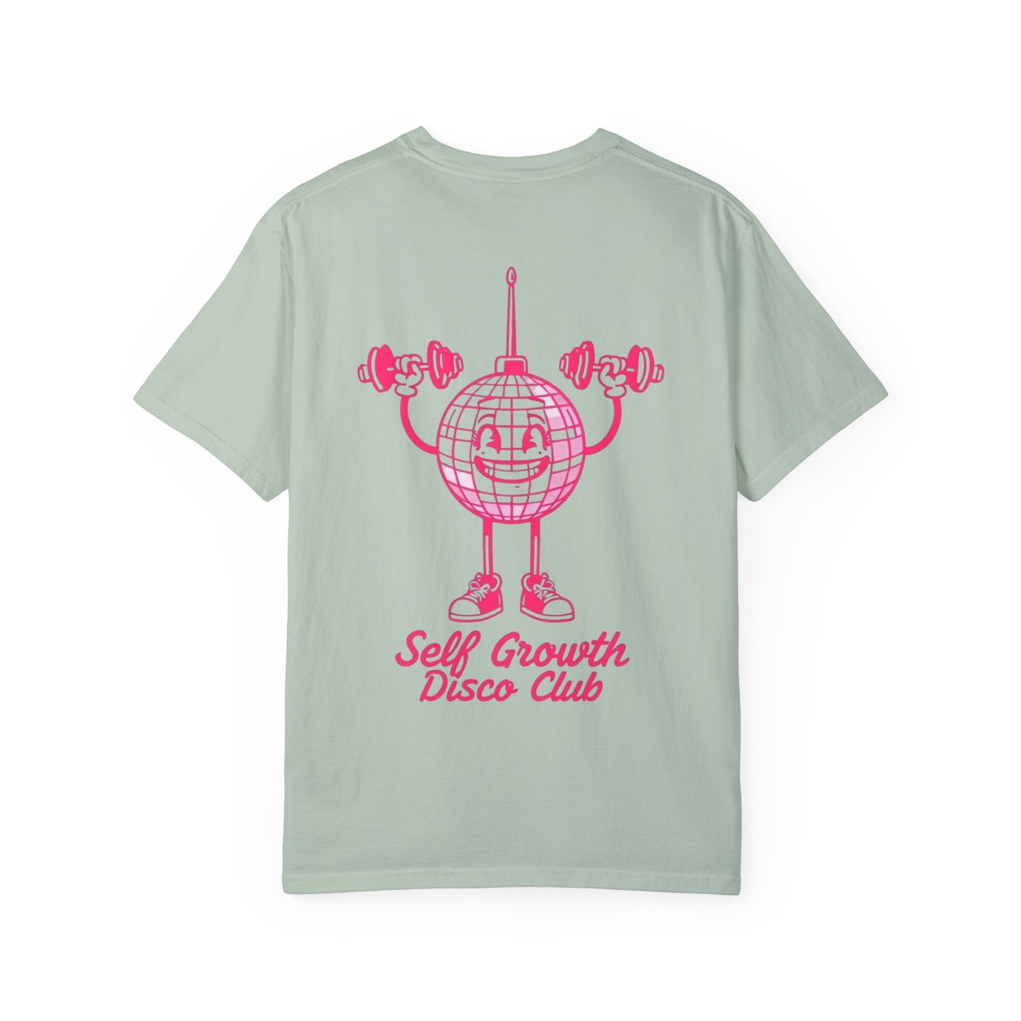 Self Growth Disco Club Unisex Garment-Dyed T-Shirt - Fun Fitness Vibe