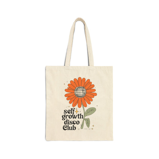 Canvas Tote Bag - Self Growth Disco Club Design