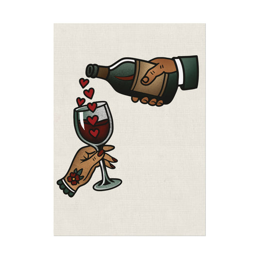 Art Print Poster - Hearts & Cheers