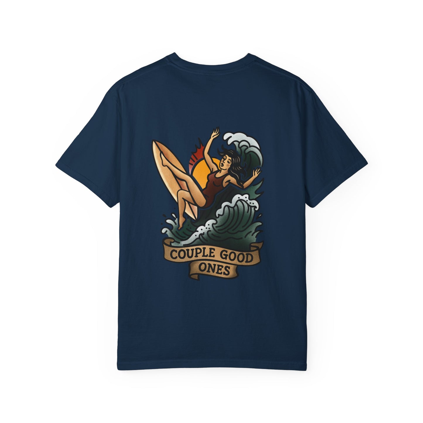 Surf Vibes T-shirt with 'Couple Good Ones' Graphic