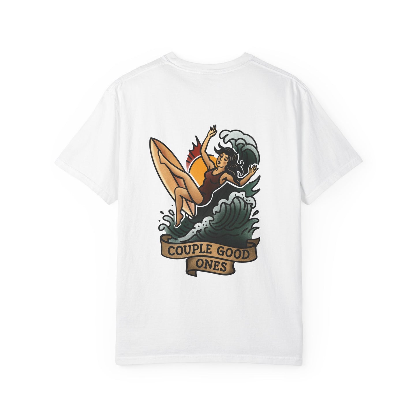 Surf Vibes T-shirt with 'Couple Good Ones' Graphic