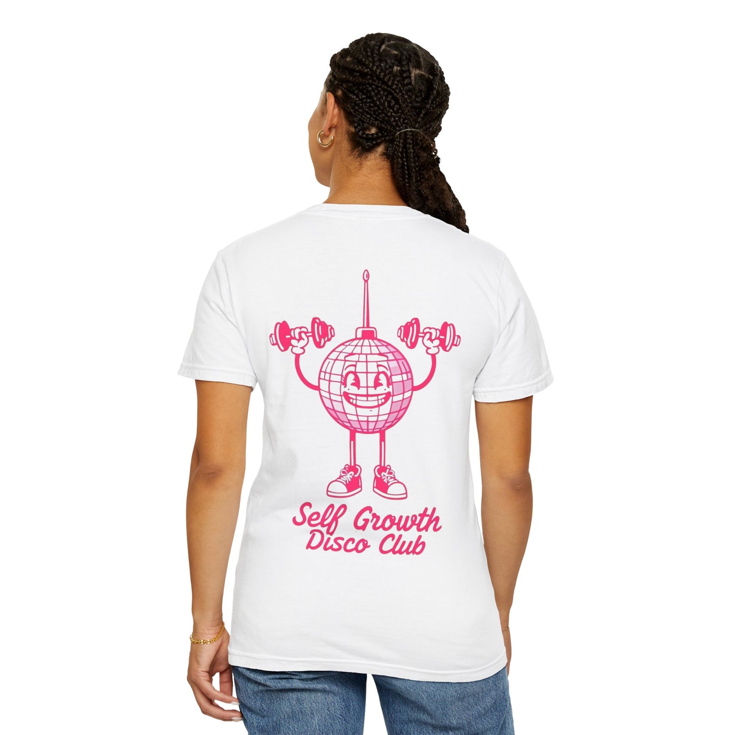 Self Growth Disco Club Unisex Garment-Dyed T-Shirt - Fun Fitness Vibe