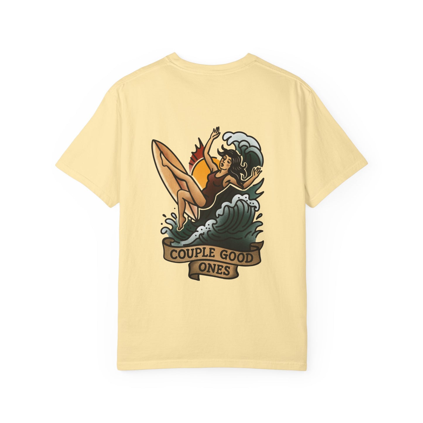 Surf Vibes T-shirt with 'Couple Good Ones' Graphic