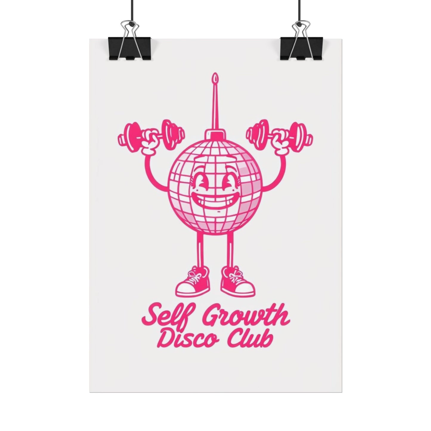 Poster Print - Self Growth Disco Club Pink Disco Ball Art Print