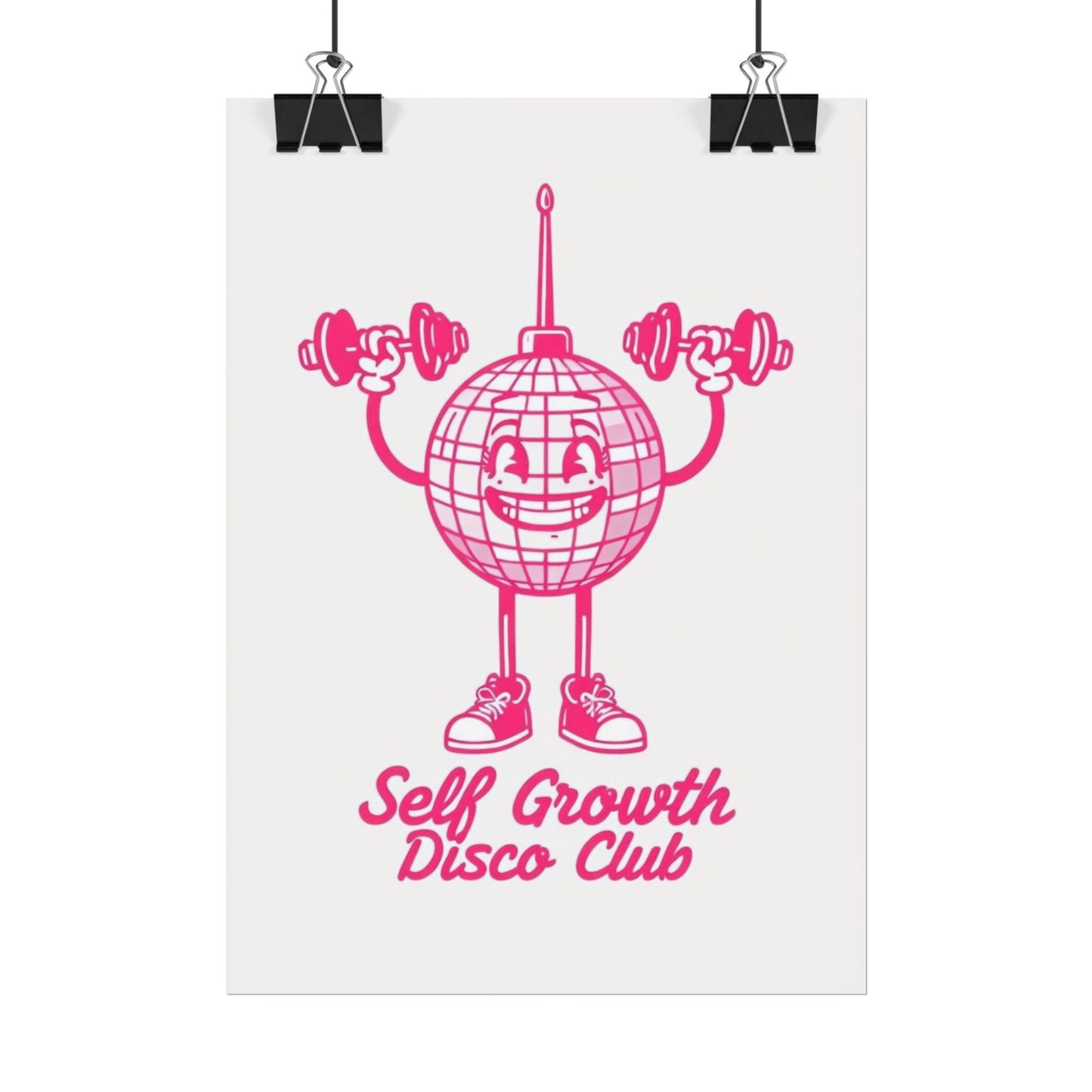 Poster Print - Self Growth Disco Club Pink Disco Ball Art Print