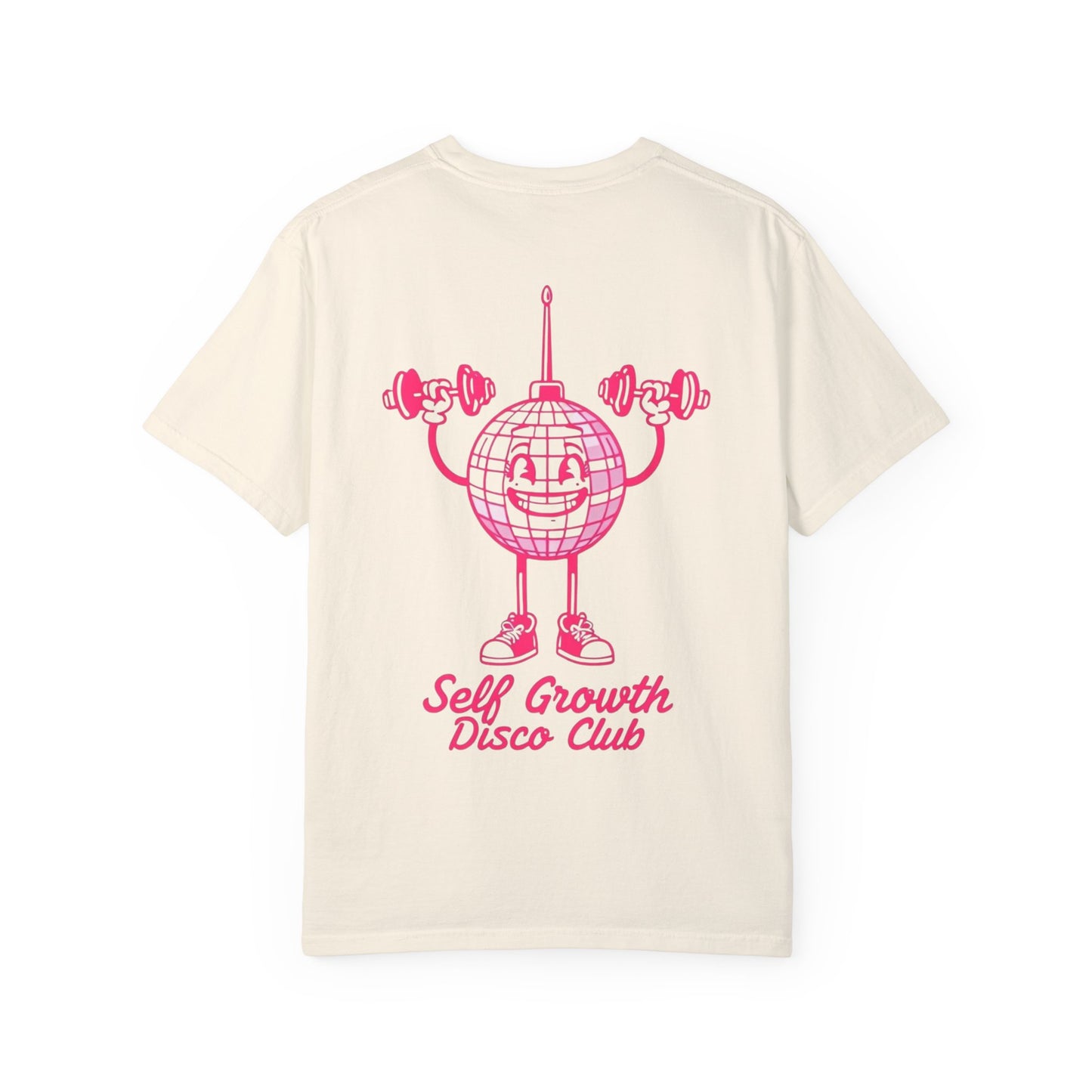 Self Growth Disco Club Unisex Garment-Dyed T-Shirt - Fun Fitness Vibe
