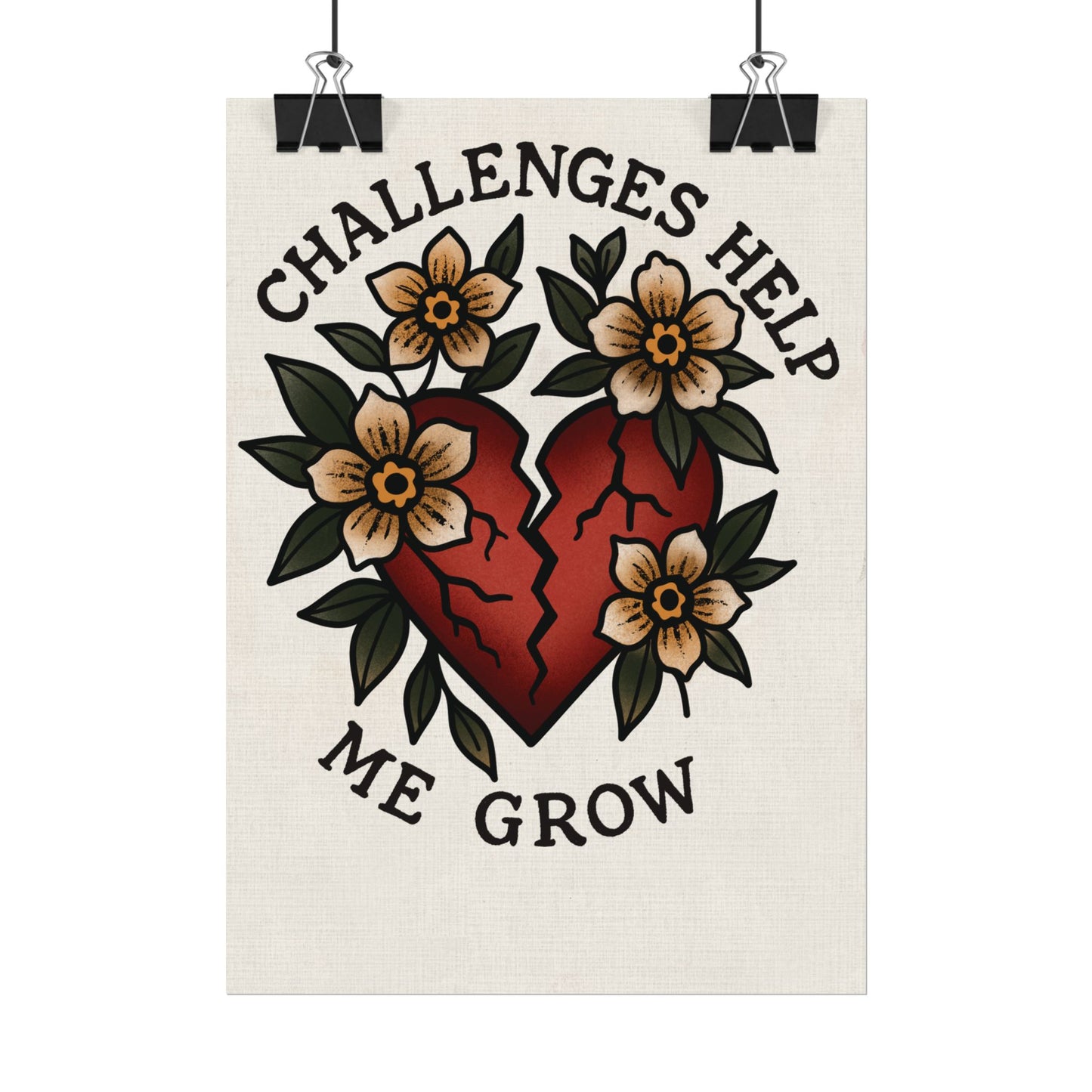 Art Print Challenges Help Me Grow Rolled Poster