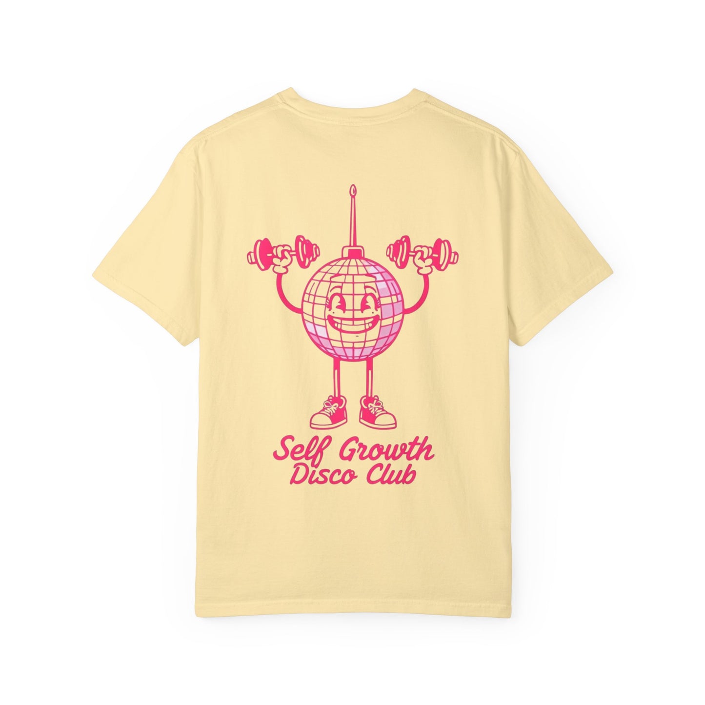 Self Growth Disco Club Unisex Garment-Dyed T-Shirt - Fun Fitness Vibe