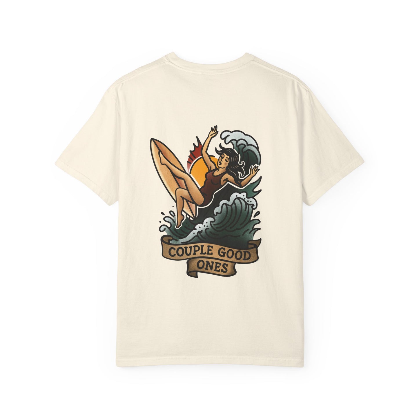 Surf Vibes T-shirt with 'Couple Good Ones' Graphic
