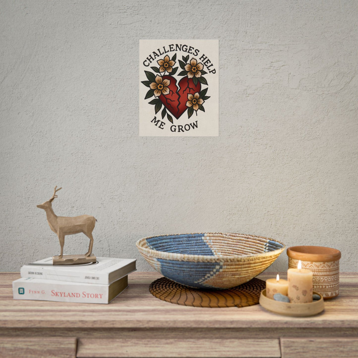 Art Print Challenges Help Me Grow Rolled Poster