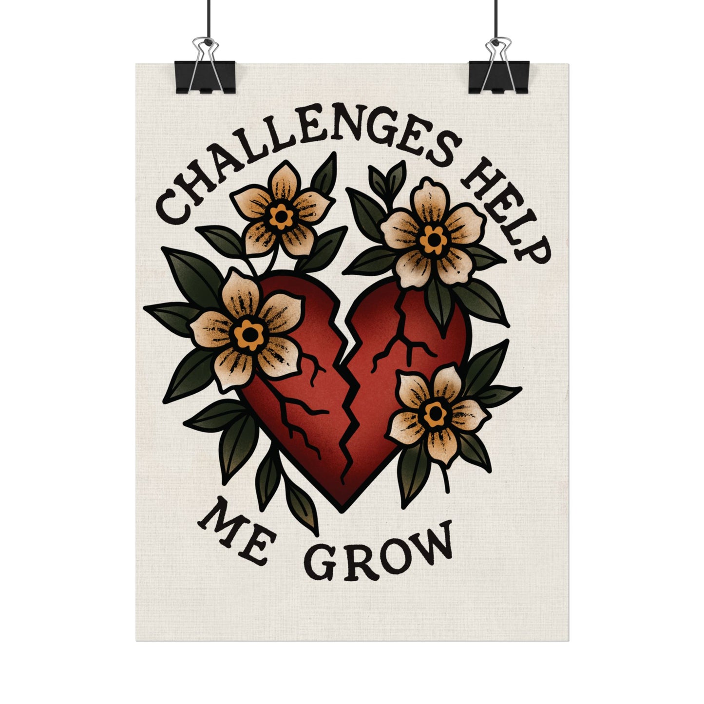 Art Print Challenges Help Me Grow Rolled Poster