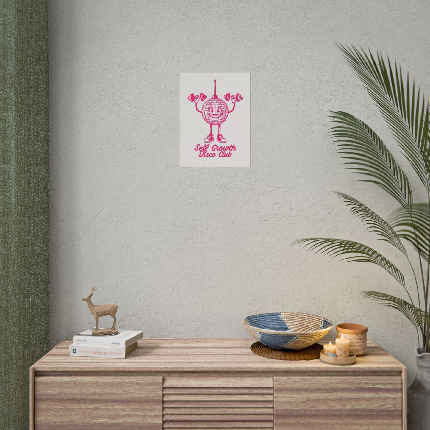 Poster Print - Self Growth Disco Club Pink Disco Ball Art Print
