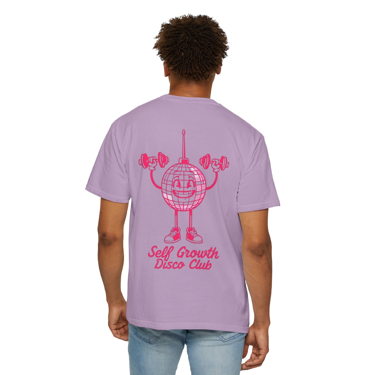 Self Growth Disco Club Unisex Garment-Dyed T-Shirt - Fun Fitness Vibe