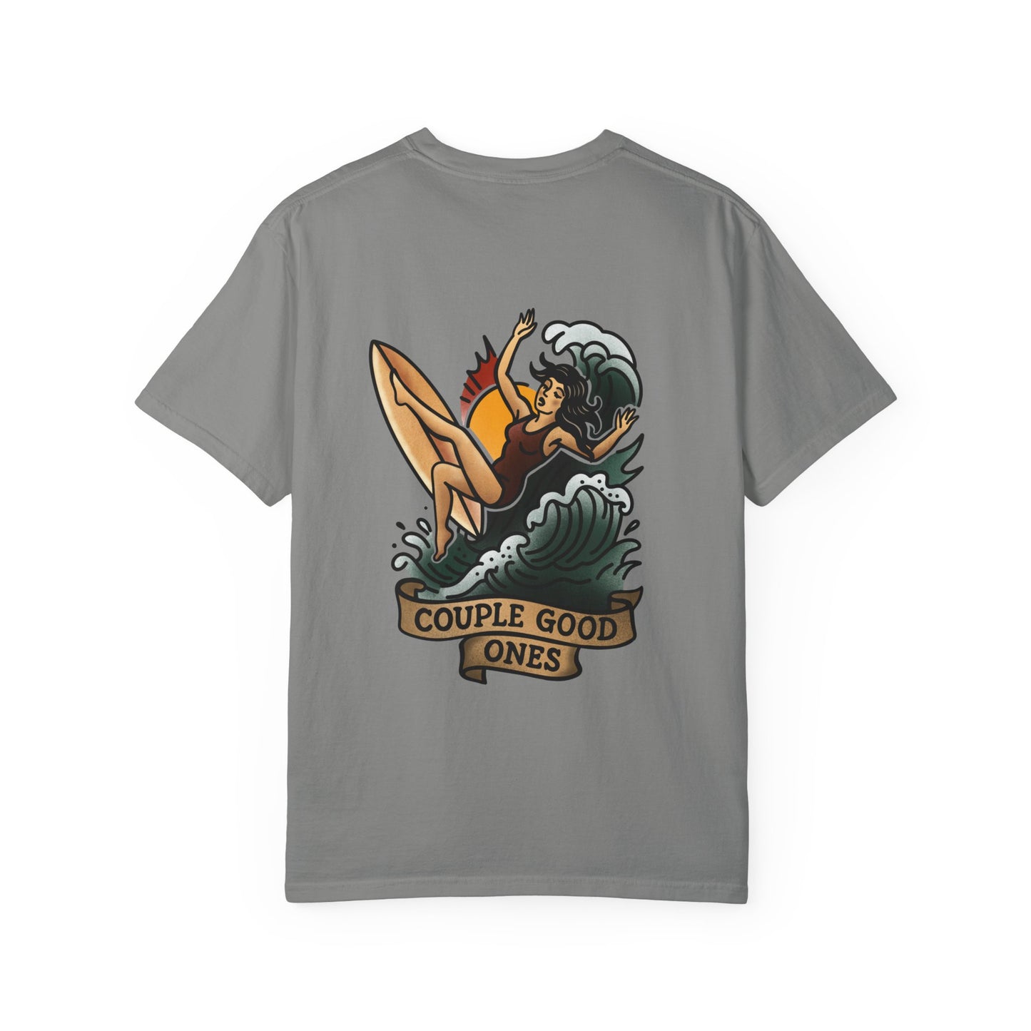 Surf Vibes T-shirt with 'Couple Good Ones' Graphic