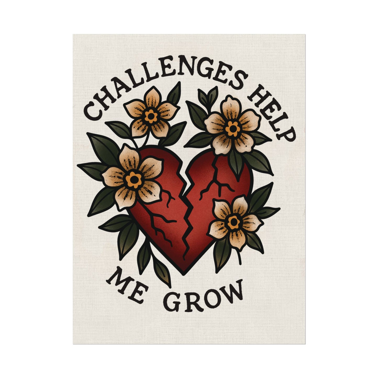 Art Print Challenges Help Me Grow Rolled Poster